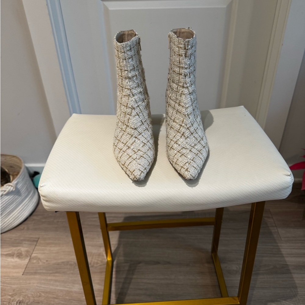 Chic Tweed Ankle Booties